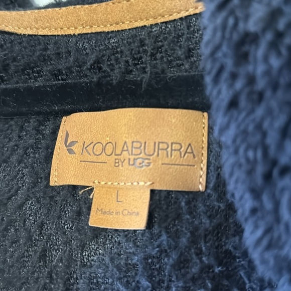 Koolaburra by Ugg Teddy Bear Black Hooded Cardigan Size Large - Picture 2 of 10